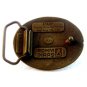 Vintage Stam Rice Rohm Haas Solid Brass Belt Buckle