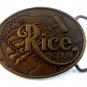 Vintage Stam Rice Rohm Haas Solid Brass Belt Buckle