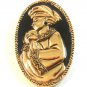 Vintage African American Mother & Child Brooch by Avon