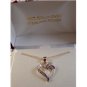 Sterling Silver & 18Kt Gold & Diamond Accent Heart Pendant Chain
