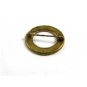 True Vintage Round Japanese Damascene Brooch Signed 102914a