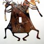 2 Kokopelli w/ Flute Single Switch Cover Plate by LaZart 021915C