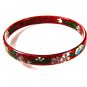Vintage Oriental Red Flowers Cloisonne Bracelet Unbranded 71715