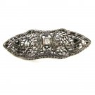 Edwardian Art Deco Sterling Silver Filigree Brooch Unbranded 7615aa