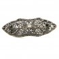 Edwardian Art Deco Sterling Silver Filigree Brooch Unbranded 7615aa