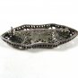 Edwardian Art Deco Sterling Silver Filigree Brooch Unbranded 7615aa