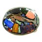 Vintage Silvertone & Stones & Enamel Huecho En Mexico Shark Belt Buckle 10292013