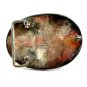 Vintage Silvertone & Stones & Enamel Huecho En Mexico Shark Belt Buckle 10292013