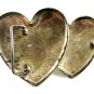 Alpaca Mexico 2 Hearts Bull Rider Western Belt Buckle 7214