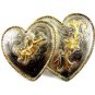 Alpaca Mexico 2 Hearts Bull Rider Western Belt Buckle 7214