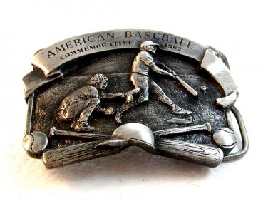 Vintage 1982 Baseball Limited Edition Commemorative Belt Buckle by Arroyo Grand
