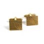 True Vintage Deco Goldtone Cufflinks Unmarked 110714