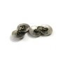 Edwardian Schnauzer Dog Portrait Sterling Silver Cufflinks Unmarked 101514