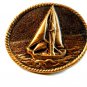 Vintage Handcrafted Sail Boat Belt Buckle Signed Crafts by Mike ? W.Va.