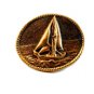 Vintage Handcrafted Sail Boat Belt Buckle Signed Crafts by Mike ? W.Va.