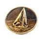 Vintage Handcrafted Sail Boat Belt Buckle Signed Crafts by Mike ? W.Va.