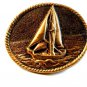 Vintage Handcrafted Sail Boat Belt Buckle Signed Crafts by Mike ? W.Va.