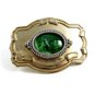 Western Cowboy Silvertone Green / White Belt Buckle 10272013df