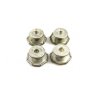 Art Deco Silvertone & Yellow Shell Snap Link Cufflinks Unmarked 103114