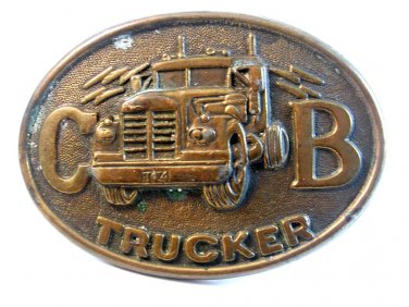 Vintage CB Trucker Belt Buckle