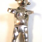 Rare Vintage Signed Sterling Silver Hopi Mud Man Brooch / Pendant