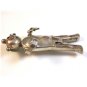 Rare Vintage Signed Sterling Silver Hopi Mud Man Brooch / Pendant