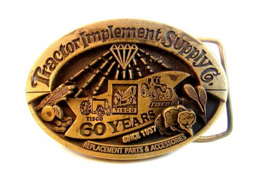 Vintage Tractor Implement Supply Co. 60 Years  Belt Buckle