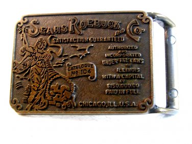 Vintage Sears Roebuck & Co. Catalogue No. 104 Belt Buckle