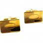 True Vintage Goldtone Dressy Cufflinks Unmarked 100714