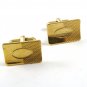 True Vintage Goldtone Dressy Cufflinks Unmarked 100714