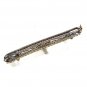 Edwardian Art Deco Sterliing Silver Amythests Filigree Bracelet Unbranded 7415