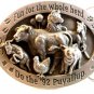 1992 Siskiyou Fun For The Whole Herd Puyallup Belt Buckle