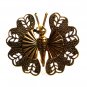 Vintage Goldtone Butterfly Brooch Unbranded 62915