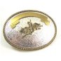 Western Cowboy Rodeo Bull Rider 2 Tone Belt Buckle Made in USA