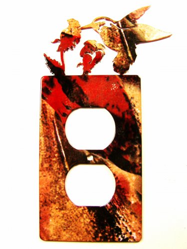 Hummingbird Double Outlet Cover by Steel Images USA 0222615F