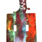 Boot Double Light Switch Cover Plate by Steel Images USA 51415