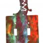 Boot Double Light Switch Cover Plate by Steel Images USA 51415