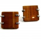 Unmarked Sterling Silver & Huge Tiger Eye Cufflinks 11262013