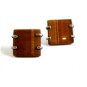 Unmarked Sterling Silver & Huge Tiger Eye Cufflinks 11262013