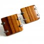 Unmarked Sterling Silver & Huge Tiger Eye Cufflinks 11262013