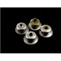 Art Deco Silvertone Mother of Pearl Cufflinks Bear Wilde KUM-A-PART 102714m