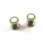 True Vintage Art Deco Green & Mother of Pearl Cufflinks by Snap Link 101014