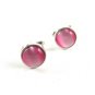 Silvertone & Pink Cufflinks 11062013rw