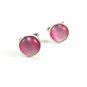 Silvertone & Pink Cufflinks 11062013rw