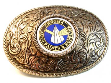 Vintage Chroma Auto Paints & Supplies Belt Buckle