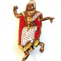 Vintage Siam Enameled Goddess Brooch Marked Royal