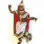 Vintage Siam Enameled Goddess Brooch Marked Royal