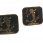 True Vintage Happy Golfer Cufflinks Unmarked 100714