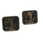True Vintage Happy Golfer Cufflinks Unmarked 100714