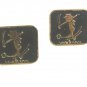 True Vintage Happy Golfer Cufflinks Unmarked 100714